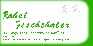 rahel fischthaler business card